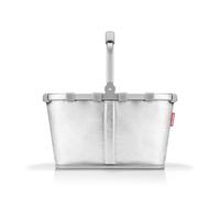 reisenthel Carrybag - Panier à provisions Stable avec Beaucoup d'espace de Rangement et Poche intérieure Pratique - Design élégant et imperméable, Silver Crackle, 48 x 29 x 28 cm (B x H x T