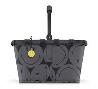 reisenthel Carrybag - Panier à provisions Stable avec Beaucoup d'espace de Rangement et Poche intérieure Pratique - Design élégant et imperméable, Smiley Grey, 48 x 29 x 28 cm (B x H x T)