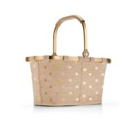 reisenthel Carrybag XS Frame metallic dots Coffee - Petit panier stable au format XS Petite variante de l'icône de courses Poche intérieure pratique - Design élégant et imperméable