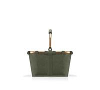 reisenthel carrybag XS - Panier à provisions stable au format XS avec poche intérieure pratique - Design élégant et imperméable, Frame Gold Forest, 33,5 x 21 x 19,5 cm, Tendance