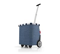 reisenthel carrycruiser - Cabas à roulettes avec Cadre Aluminium Stable, Bretelle de Transport, Pochette intérieure en Filet Amovible, capacité 40l, Polyester déperlant, Twist Blue