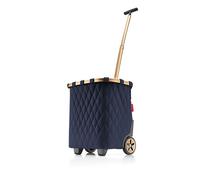 reisenthel carrycruiser, Einkaufstrolley, Einkaufskorb mit Rollen, Frame Rhombus Midnight Gold, 40 L, OE4111