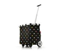 Reisenthel Cabas à roulettes Carrycruiser – 40L, cadre alu, polyester déperlant, motif Dot, noir