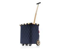 reisenthel carrycruiser en Rhombus Midnight Gold Chariot Portable avec Cadre en Aluminium Robuste, bandoulière et Poche intérieure en Maille Amovible Fabriqué en matériau Hydrofuge