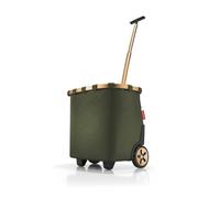 reisenthel Carrycruiser Forest Gold Chariot de courses portable avec cadre en aluminium robuste, bandoulière et poche intérieure en filet amovible - Fabriqué en matériau imperméable