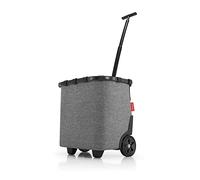reisenthel carrycruiser Frame - Cabas à roulettes avec Cadre Aluminium Stable, Bretelle de Transport, Pochette intérieure en Filet Amovible, capacité 40l, Polyester déperlant, Twist Silver