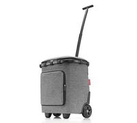 reisenthel carrycruiser Plus Frame - Cabas à roulettes avec Compartiment Isotherme, Bretelle de Transport, Pochette intérieure en Filet Amovible, capacité 46l, en Twist Silver