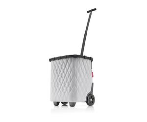 reisenthel carrycruiser Rhombus Gris Clair - Chariot de Courses à roulettes, Manche téléscopique, 40L