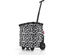 Reisenthel carrycruiser, sac trolley, noir, blanc, aluminium, polyester, motif, 40 l, 420 mm