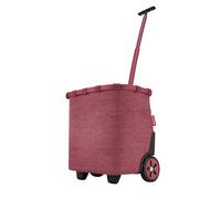 reisenthel Carrycruiser Twist Maroon Chariot de courses portable avec cadre en aluminium robuste, bandoulière et poche intérieure en filet amovible - Fabriqué en matériau imperméable
