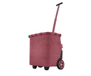 reisenthel Carrycruiser Twist Maroon Chariot de courses portable avec cadre en aluminium solide, bandoulière et poche intérieure en filet amovible - Fabriqué en matériau imperméable