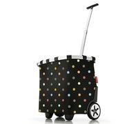 Reisenthel Cabas à roulettes Carrycruiser – 40L, cadre alu, polyester déperlant, motif Dot, noir