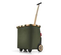 reisenthel Carrycruiser Forest Gold Chariot de courses portable avec cadre en aluminium robuste, bandoulière et poche intérieure en filet amovible - Fabriqué en matériau imperméable
