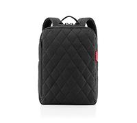 reisenthel classic backpack M rhombus black - sac à dos bien pensé, design moderne avec dos en filet - fond rectangulaire pour la stabilité, Couleur:rhombus black