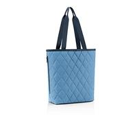 reisenthel classic shopper M rhombus blue - Sac shopping spacieux et sac à main élégant en un - Fabriqué en matériau hydrofuge