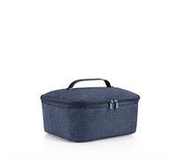 reisenthel coolerbag XL twist silver - Sac isotherme XL en tissu polyester de haute qualité - Idéal pour les pique-niques, les courses et les déplacements, Couleur:herringbone dark blue