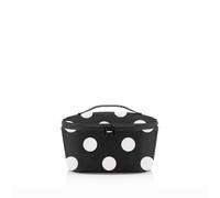 reisenthel coolerbag S pocket - petit sac isotherme idéal pour vos déjeuners, doublure isotherme en feuille d'aluminium, couvercle à fermeture hermétique, capacité 2,5 l, en noir, Couleur:dots white