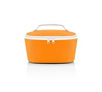 reisenthel coolerbag S pocket - petit sac isotherme idéal pour vos déjeuners, doublure isotherme en feuille d'aluminium, couvercle à fermeture hermétique, capacité 2,5 l, en noir, Couleur:pop mandarin