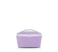 reisenthel coolerbag S pocket - petit sac isotherme idéal pour vos déjeuners, doublure isotherme en feuille d'aluminium, couvercle à fermeture hermétique, capacité 2,5 l, en noir, Couleur:twist violet