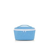 reisenthel coolerbag S pocket - petit sac isotherme idéal pour vos déjeuners, doublure isotherme en feuille d'aluminium, couvercle à fermeture hermétique, capacité 2,5 l, en noir, Couleur:twist azure