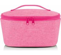 reisenthel coolerbag S pocket - petit sac isotherme idéal pour vos déjeuners, doublure isotherme en feuille d'aluminium, couvercle à fermeture hermétique, capacité 2,5 l, en noir, Couleur:twist pink