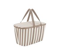 reisenthel coolerbag summerstripes Coffee - Sac isotherme en tissu polyester de qualité supérieure - Idéal pour le pique-nique, le shopping et les déplacements