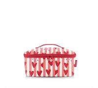 reisenthel coolerbag XL twist silver - Sac isotherme XL en tissu polyester de haute qualité - Idéal pour les pique-niques, les courses et les déplacements, Couleur:hearts & stripes