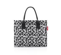 reisenthel daily shopper - Sac cabas moderne et rectiligne pour toutes les occasions - Sac à main pratique, assez grand pour vos achats et vos objets du quotidien, Léo Nero, L, Minimal