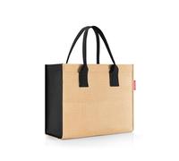 reisenthel daily shopper - Sac cabas moderne et rectiligne pour toutes les occasions - Sac à main pratique, assez grand pour vos achats et vos objets du quotidien, Raffia Black, Sac de courses