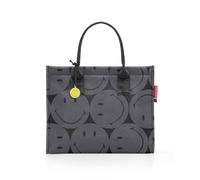 reisenthel daily shopper smiley grey - Sac fourre tout, Sac de shopping moderne et rectiligne pour toutes les occasions - Sac à main pratique, assez grand pour vos achats et vos objets du quotidien