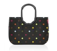 reisenthel loopshopper L - cabas de courses grand format 25l, poignées rigides en aluminium et rembourrées résiste aux déchirures, 1 poche intérieure zippée, 2 poches extérieures, en motif dot