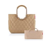 reisenthel Loopshopper L Cadre Rhombus Ginger + Organiseur Twist Coffee - Organiseur de poche fonctionnel : pour encore plus d'ordre dans votre sac à main reisenthel