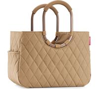 Reisenthel loopshopper L, sac en tissu, marron, aluminium, motif, motif à pois, 25 l