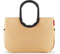 Reisenthel loopshopper L, Sac en tissu, noir, jaune, aluminium, motif, motif à pois, 25 l