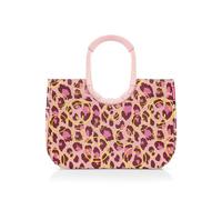reisenthel Loopshopper L - Sac robuste avec compartiments pratiques en bouteilles PET recyclées - Design charmant et déperlant Doré, Smiley Leo Blush, L, Utilitaire