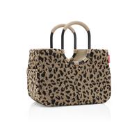 reisenthel loopshopper L - Sac solide avec compartiments pratiques en bouteilles PET recy s - Design charmant et hydrofuge doré, Teddy Leo Brown, L