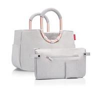 reisenthel Loopshopper M frame twist sky rose - Sac robuste avec compartiments pratiques en bouteilles PET recyclées - Élégance lors du shopping, beaucoup de fonctions incluses