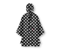 reisenthel Mini Maxi Poncho - Petite Cape de Pluie emballée en Tissu Polyester de qualité supérieure - Design Attrayant avec Large Ouverture du col, Blanc à Pois, Taille Unique, Poncho