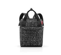 reisenthel Sac à dos Allrounder R bouclé noir | Sac à dos 2 en 1 avec compartiment pour ordinateur portable, ouverture à étrier en métal et fonction trolley