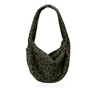reisenthel Sac à épaule vert olive noir pour femme - Moonbag Teddy Leo Olive 332116