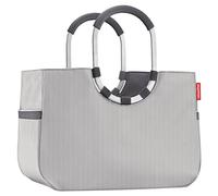 reisenthel Sac de courses - 46 x 34 cm - Gris - Noir - Polyester - Aluminium - Poignées de transport en forme d'anneau, gris, L