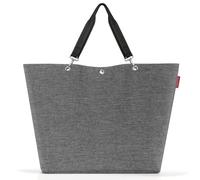 Reisenthel Sac Shopper XL Twist Silver 68 cm 35 l gris, poche intérieure zippée, poche téléphone