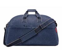 reisenthel Sac de voyage bleu foncé pour femme et homme - Overnighter Weekender M Herringbone Dark Blue 290309