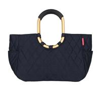 reisenthel loopshopper L - cabas de courses grand format 25l, poignées rigides en aluminium et rembourrées résiste aux déchirures, 1 poche intérieure zippée, 2 poches extérieures, en noir