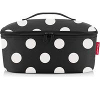 reisenthel coolerbag XL twist silver - Sac isotherme XL en tissu polyester de haute qualité - Idéal pour les pique-niques, les courses et les déplacements, Couleur:dots white
