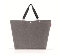 Reisenthel Sac Shopper XL Twist Silver 68 cm 35 l gris, poche intérieure zippée, poche téléphone