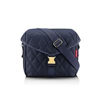 reisenthel saddle bag M - Sac à bandoulière élégant au look sacoche, Rhombus Midnight Gold, Medium