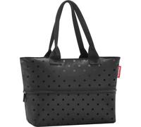 reisenthel shopper e1, Einkaufstasche, Tragetasche, Tasche, Glossy Dots Black, 12 L, RJ7075