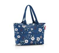 reisenthel shopper e1 garden blue- grand sac en tissu polyester résistant et durable