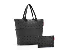reisenthel Shopper e1 Lot de 2 sacs à dos à pois brillants Noir